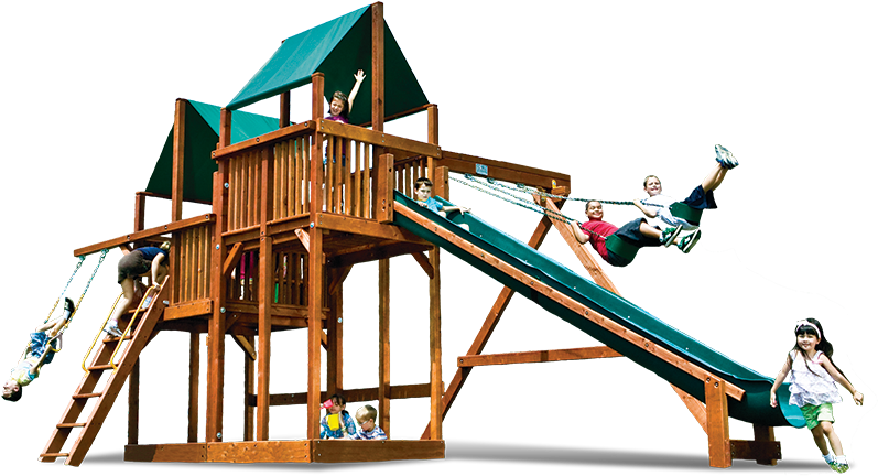 King Kong Base Clubhouse Pkg Ii 88a Swingset - Playground Slide (892x447)