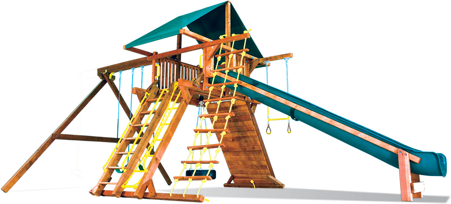 Rainbow's King Kong Base Castle Pkg Ii 82a Swingset - Backyard Playworld (892x447)