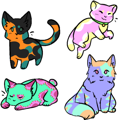 Cat Adoptables 10 Points 3/4 Open By Adopt-carnival - Adoption (400x400)