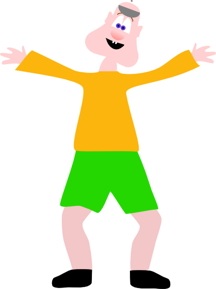 Shout Clip Art At Clker - Clip Art Body (444x595)