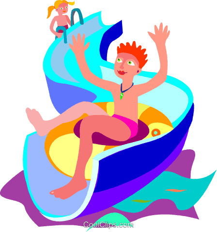 Amusement Park Clipart - Water Park Clip Art (448x480)