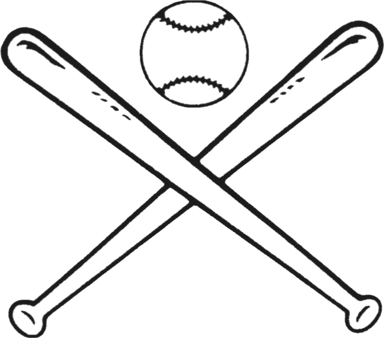 Baseball Diamond Drawing Clip Art - Drawings Of Baseball Bats (1500x1090)