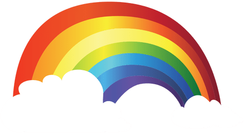 Colorful Rainbow With Clouds Transparent Png - Nuvem Com Arco Iris Png (512x512)