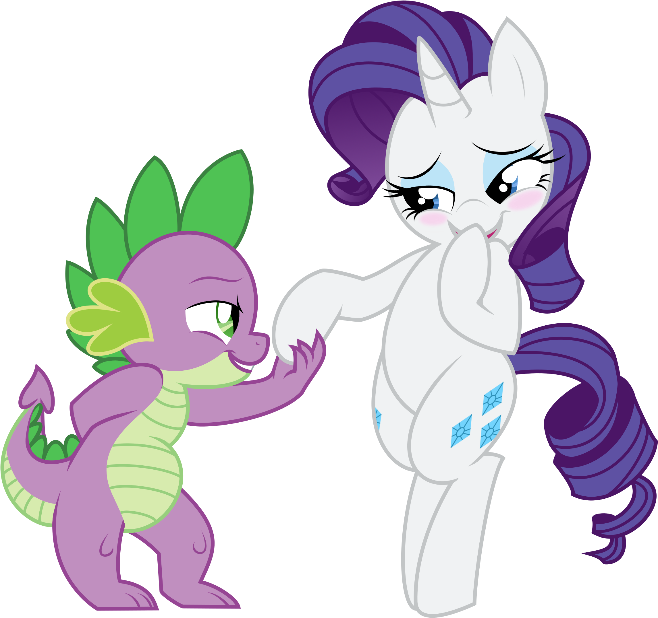 Spike The Gentledragon By Tyler611 - Mlp Rarity X Spike (2876x2609)