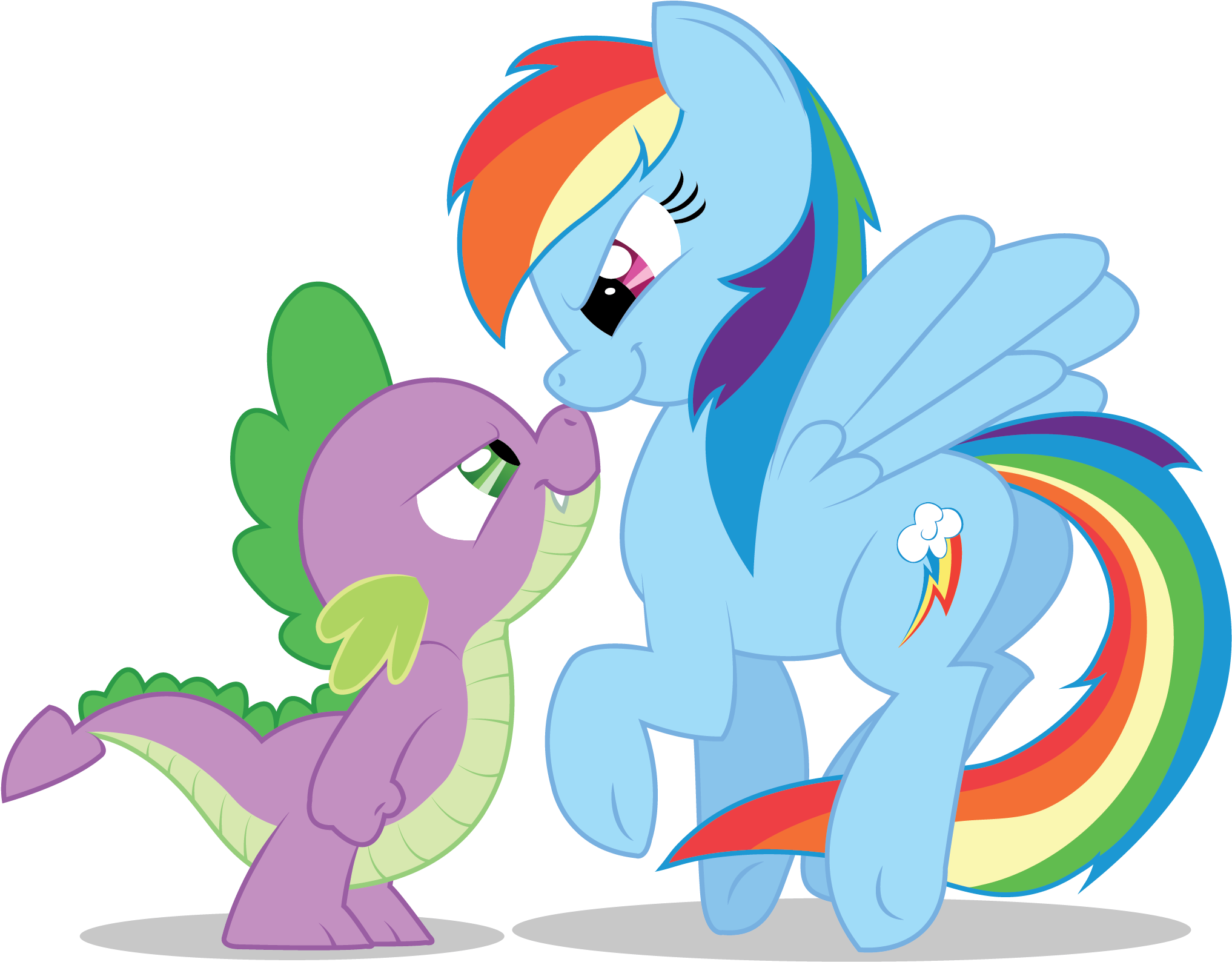 Rainbow Dash Pony Spike Rarity Pinkie Pie Applejack - Mlp Spike And Rainbow Dash (2083x1667)