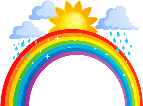 Sun In The Clouds, Cashadvance6online - Rainbow Png (640x480)