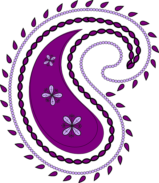 Abstract Paisley Clipart Cliparts And Others Art Inspiration - Purple Paisley Clip Art (516x595)