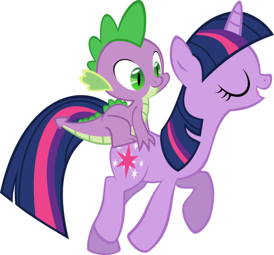 Spike Rides On Twilight By Iamadinosaurrarrr - Pony Friendship Is Magic Twilight (927x862)