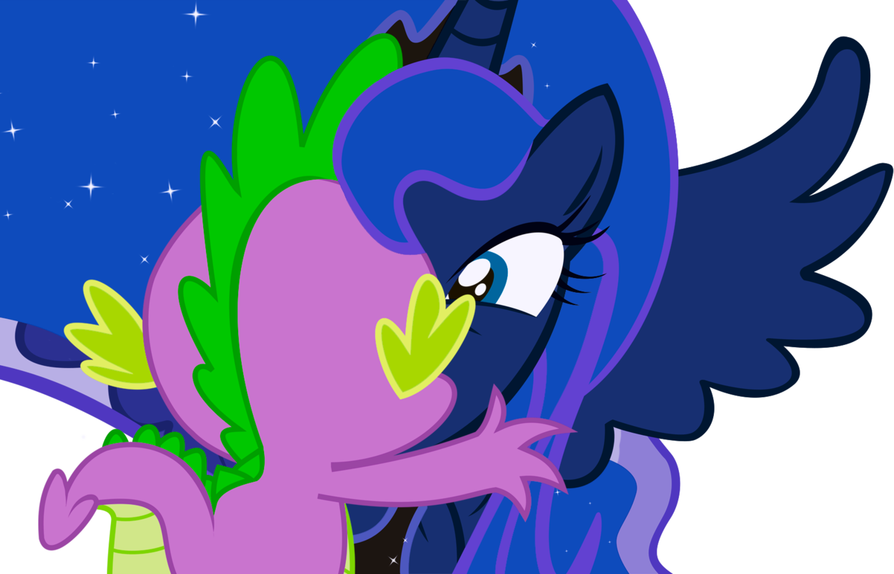 Your Princess Enjoys This, Spike By Titanium Dats Me - Princess Luna X Spike (1280x822)