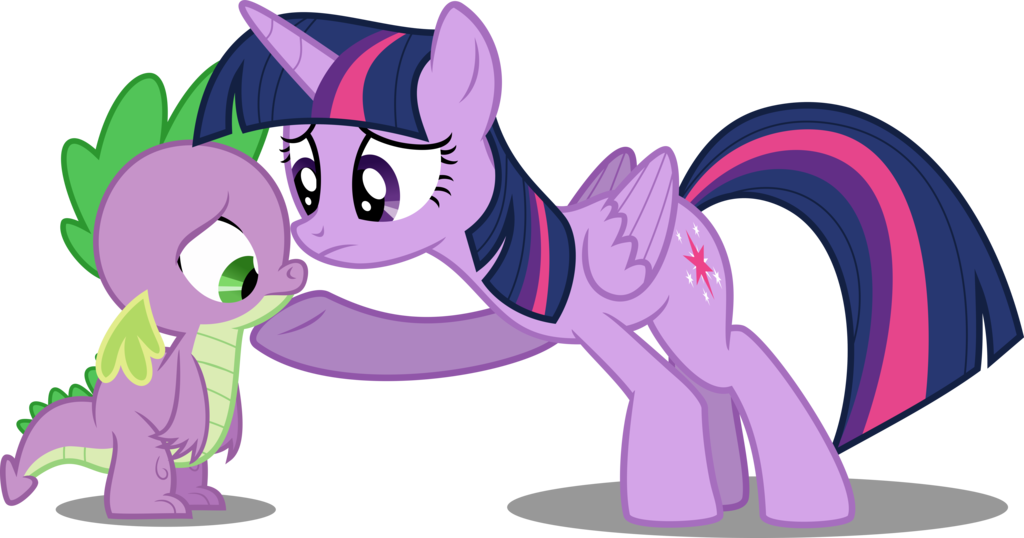 Twilight Comforts Spike By Decprincess - Twilight Kiss Spike (1024x538)