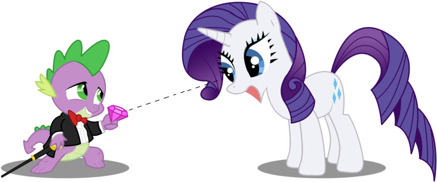 Spike 'n Rarity By Resistance Of Faith - Spike And Rarity Love (900x477)