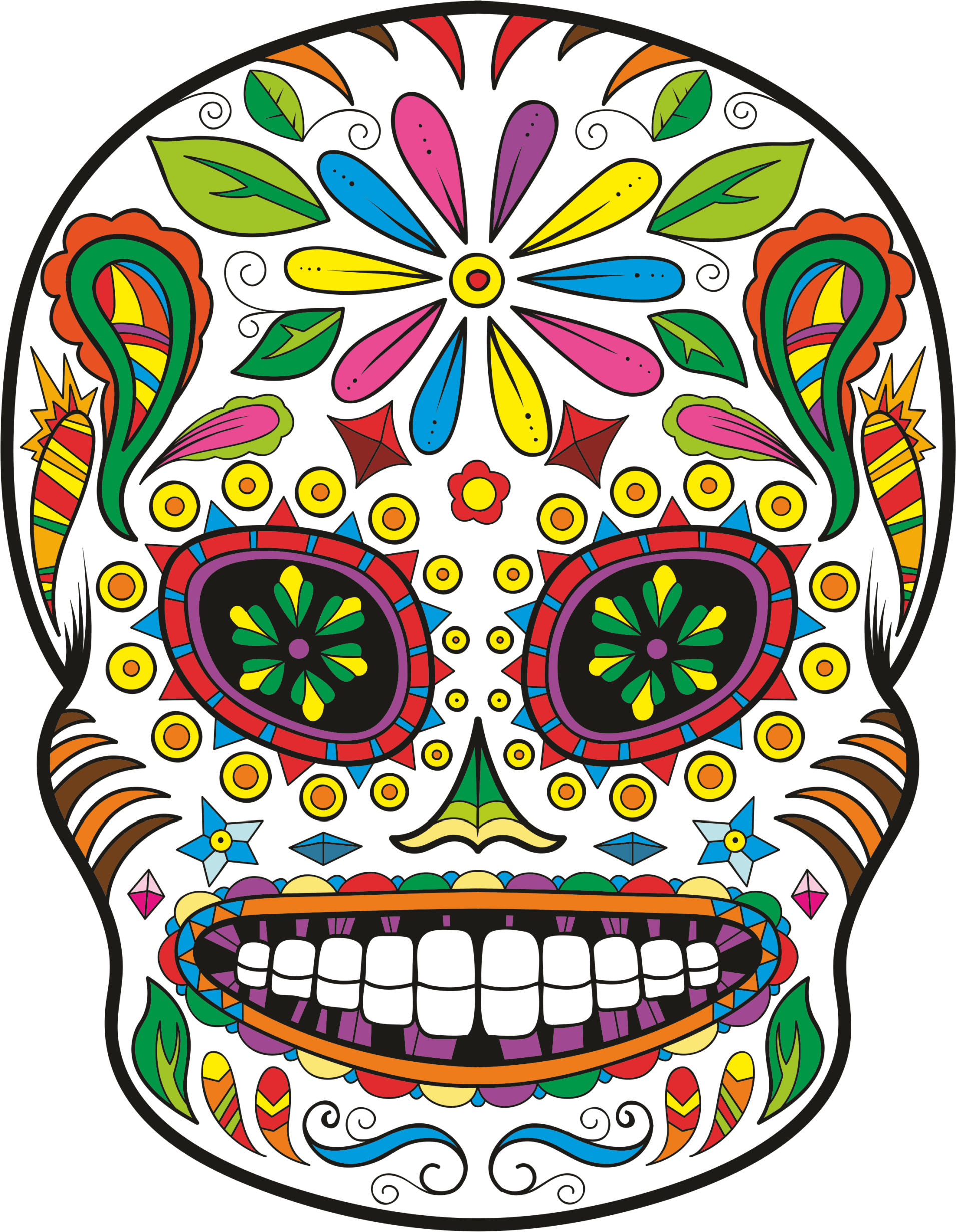 Sugar Skull Clip Transparent (1910x2461)