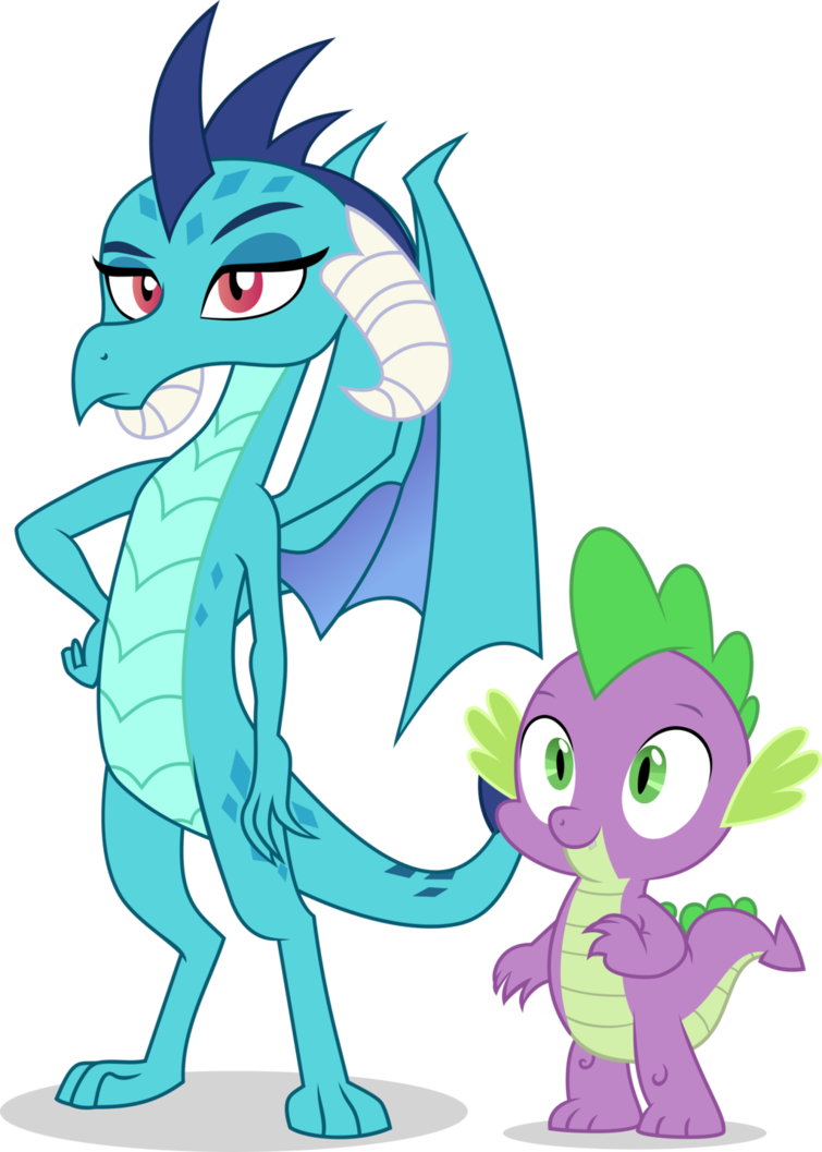 Spike And Princess Ember - My Little Pony: Friendship Is Magic (755x1057)