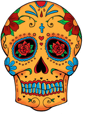 Love This But With More Black Detail In The Head - Sugar Skull In Color (300x403)