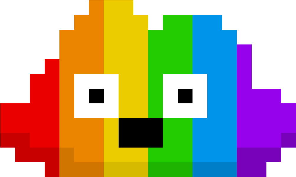 Rainbow Cloud Sprite - Pixel Art Rainbow Cloud (2200x1950)