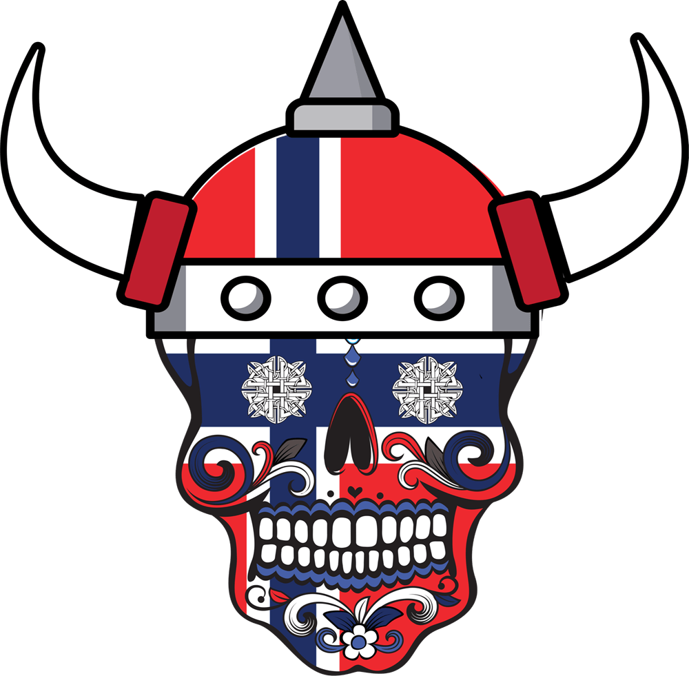 Melding The Flag Of Norway And A Sugar Skull, We Came - Flag (1000x981)