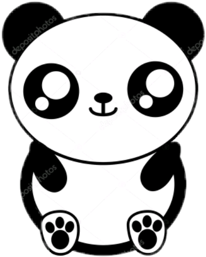 Sticker Panda Bear Cutebear Cutepanda - Kawaii Panda (699x828)