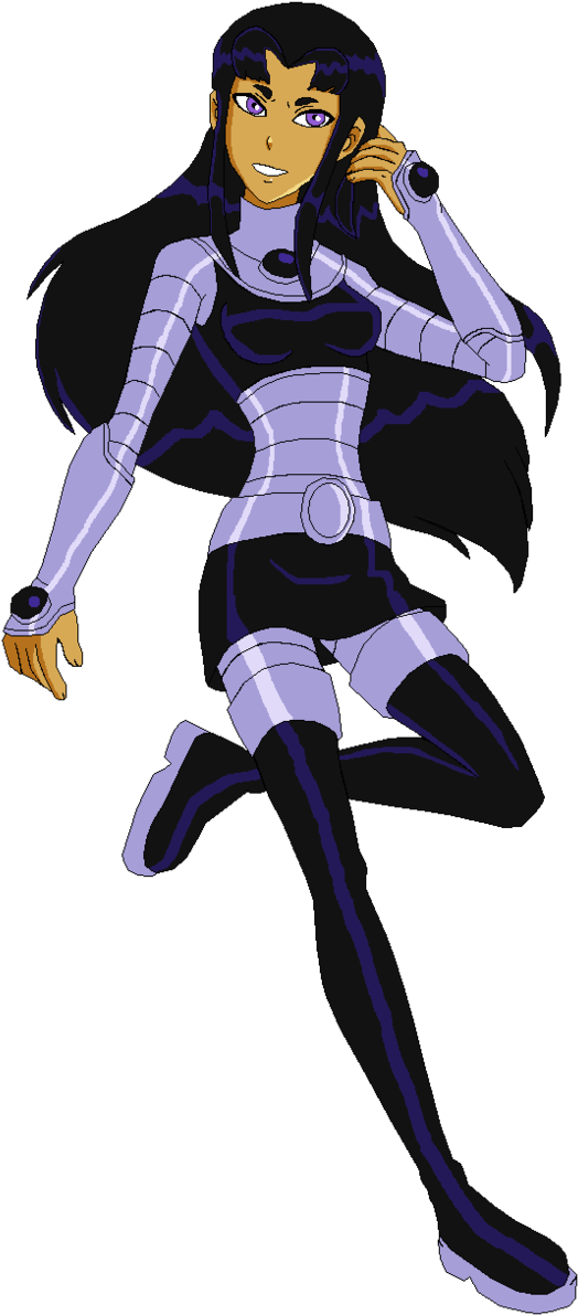 Starfire Teen Titans Raven Robin Blackfire - Teen Titans Blackfire Png (657x1217)