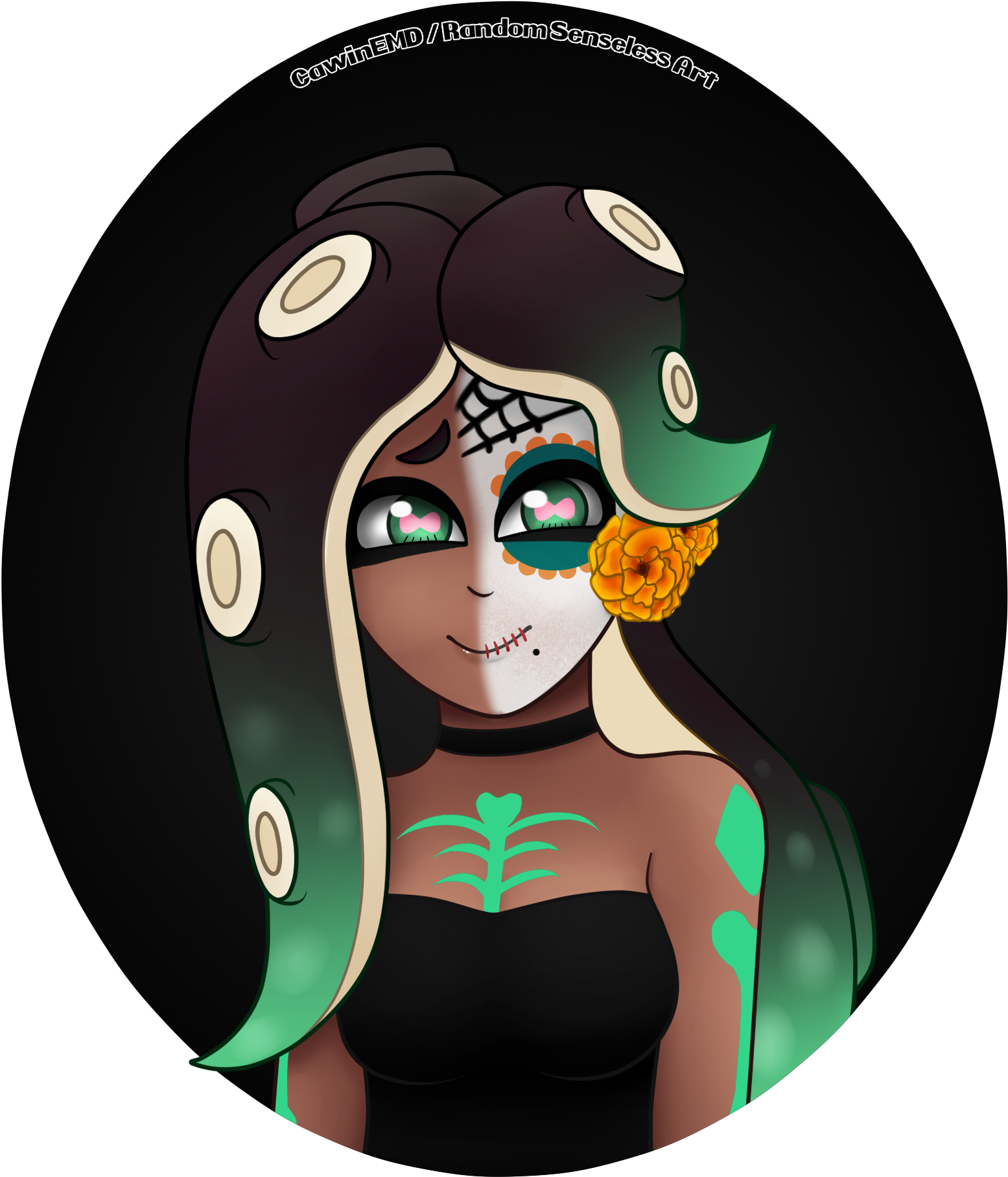 Sugar Skull Marina By Cawinemd Sugar Skull Marina By - Digital Art (1610x1832)