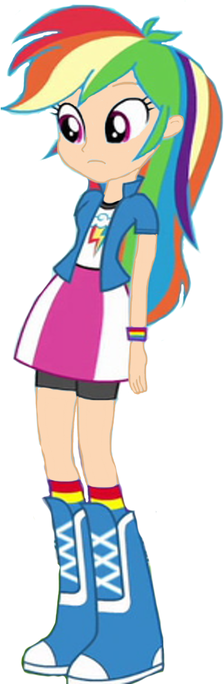Top Images For Chibi Rainbow Dash As Human On Picsunday - Rainbow Dash Human (466x992)