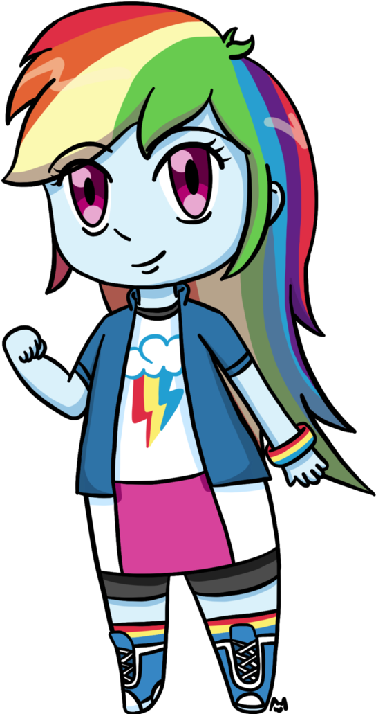 Chibi Rainbow Dash Human By Neko San Art - Cartoon (774x1032)