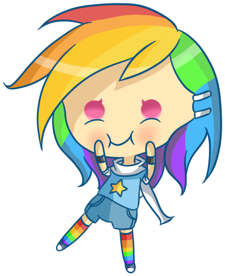[ C H I B I ] Rainbow Dash By Ceieo - Cartoon (554x614)
