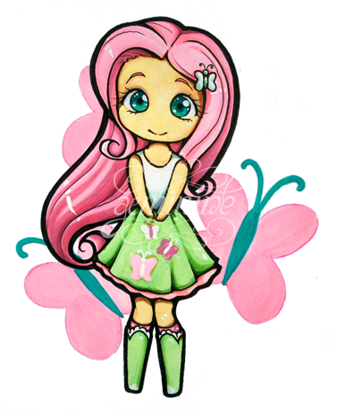 Chibi Rainbow Dash And Fluttershy Human Download - Mlp Eg Fluttershy Chibi (413x472)