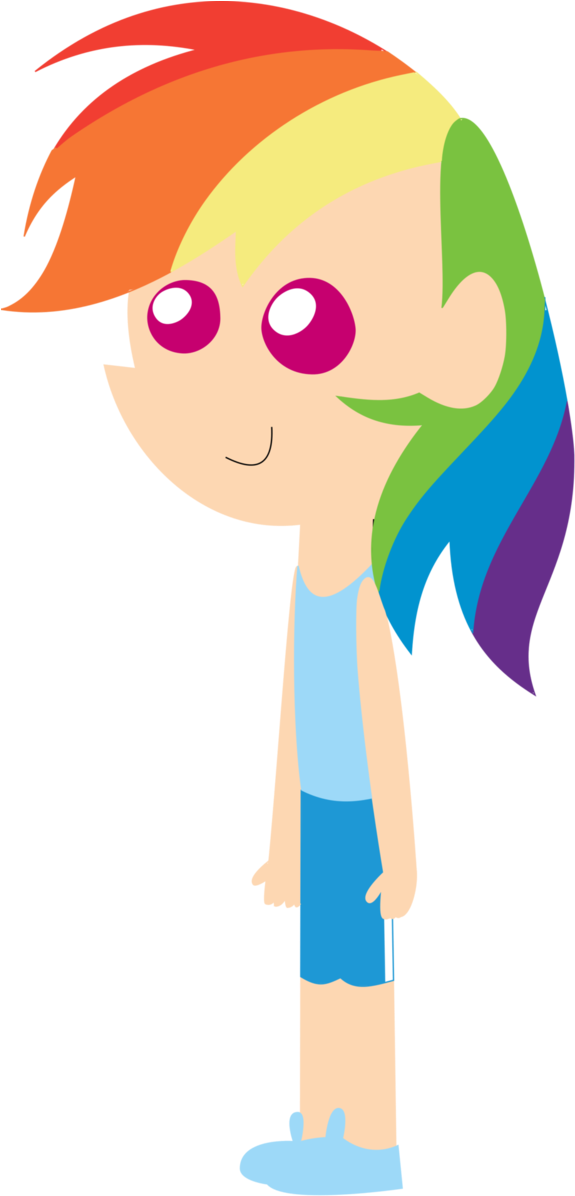 Rainbow Dash As Chibi Human By Michaelsety - Cartoon (641x1247)