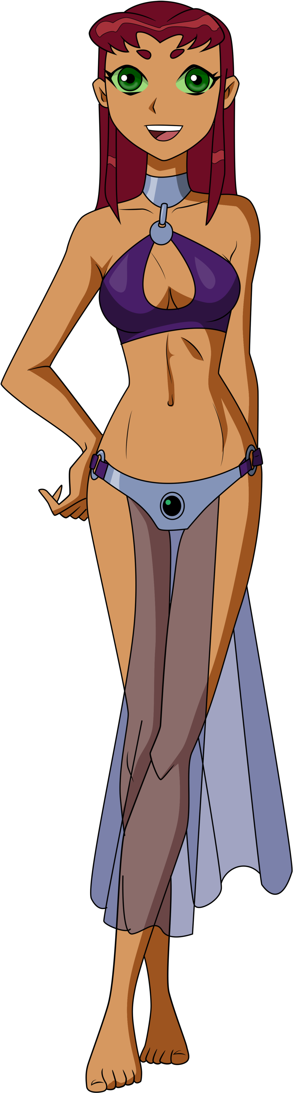 Starfire By Bbobsan Starfire By Bbobsan - Teen Titans Raven Bikini (1024x3797)