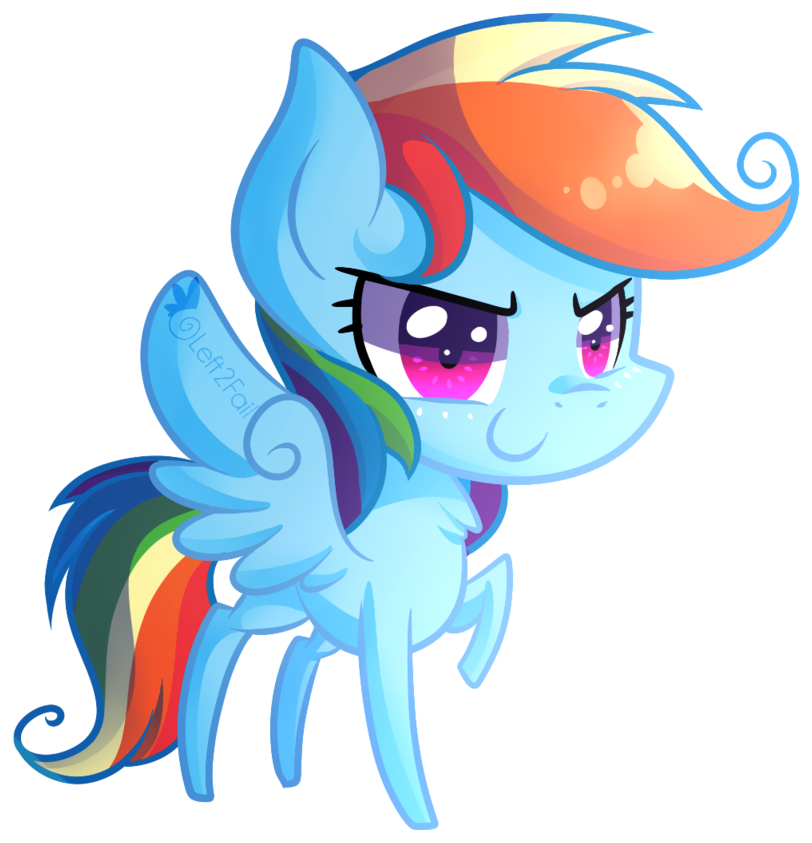 Chibi Rainbow Dash By Left2fail On Deviantart - Mlp Chibi Rainbow Dash (900x911)