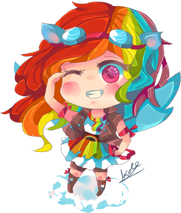 Mlp Rainbow Dash Human Chibi By Kyoukaraa - My Little Pony Human Rainbow Dash Anime (400x430)
