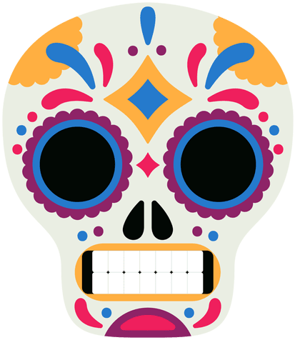 Day Of The Dead Clipart Mask - Day Of The Dead Masks (512x512)
