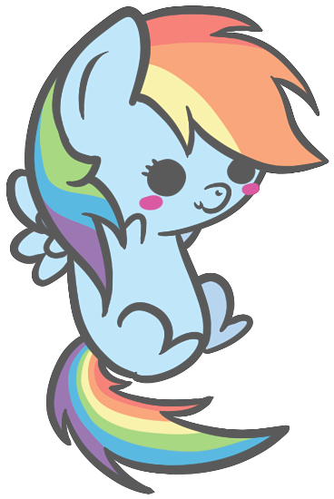 Chibi Rainbow Dash - Rainbow Dash Cute Drawing (401x579)