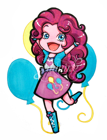 Chibi Pinkie Pie - Chibi Pinkie Pie Human (413x472)