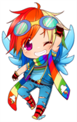 Rainbow Dash Chibi Human Mlp My Little Pony Rainbow - Chibis Mlp Rainbow Dash (420x420)