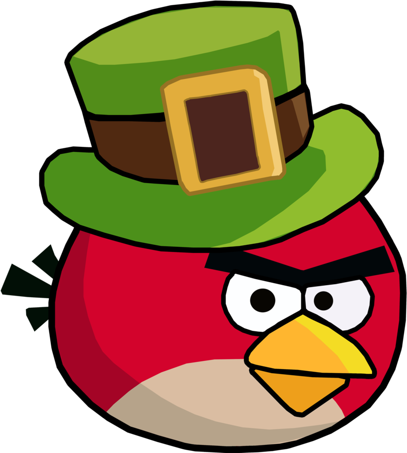 Patrick's Day Red Bird In Hq By Gabanciano - Angry Birds Seasons (900x900)