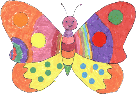 Dibujo Mariposa De Colores - Dibujos De Mariposas A Color (600x438)