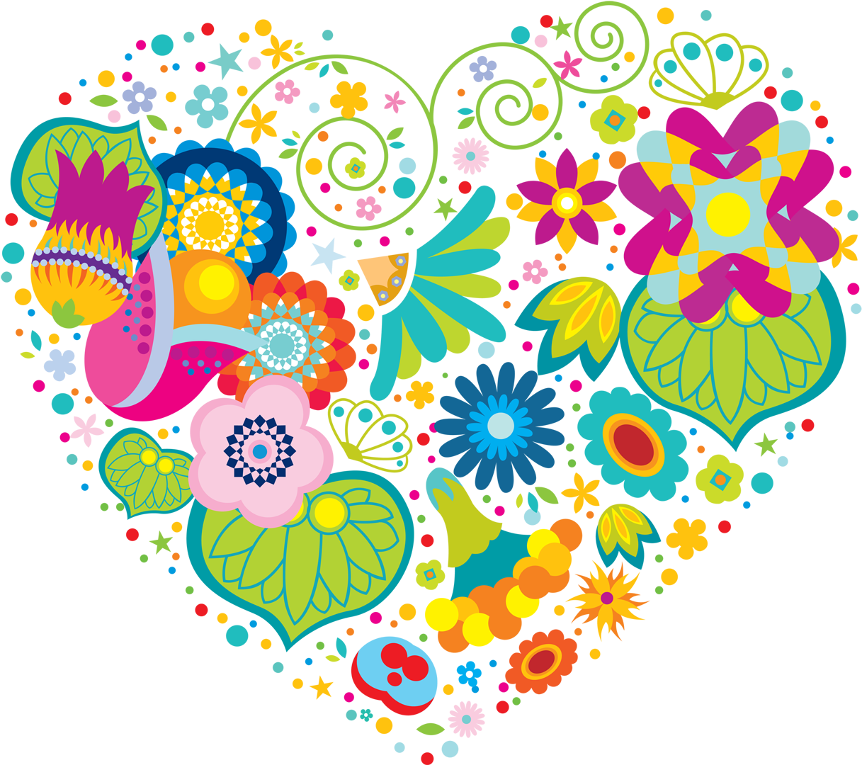 Floral Cross Clipart - Abstract Floral (1234x1080)