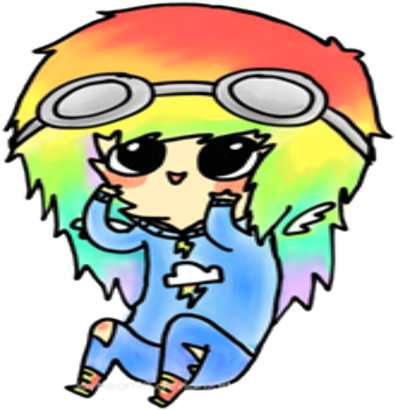 Cute Chibi Human Rainbow Dash Mlp - Cute Chibi Human Rainbow Dash Mlp (420x420)