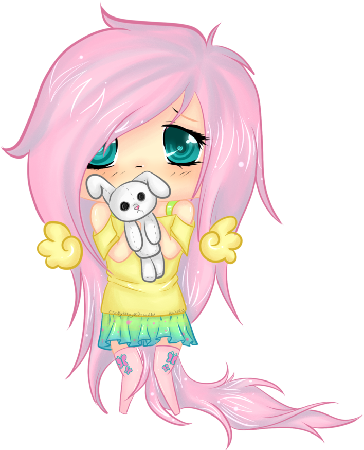 Chibi Fluttershy By Epicnightskyy Chibi Fluttershy - Human Fluttershy Chibi Drawing (900x900)