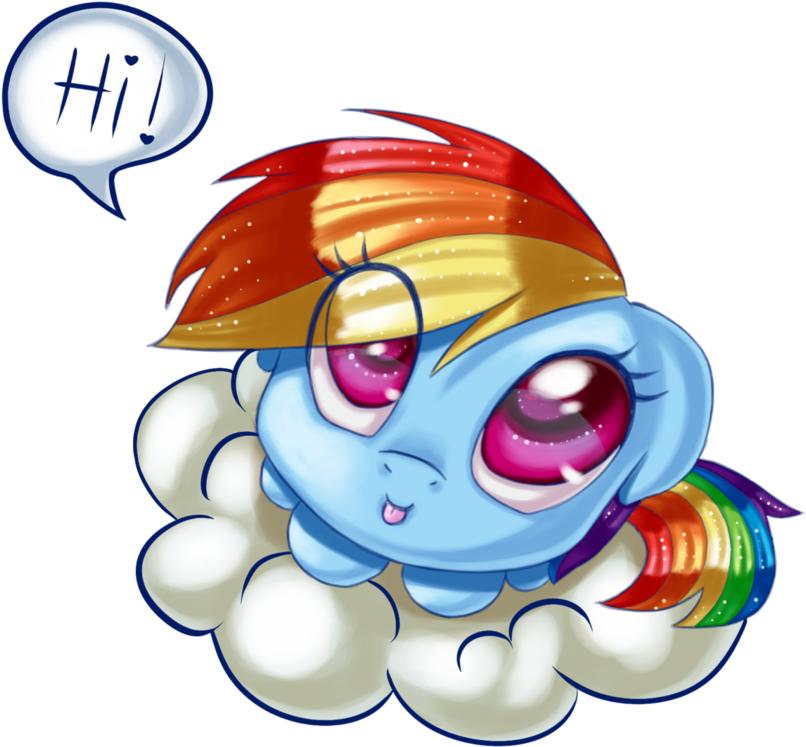 Chibi Rainbow Dash Hola By Pauuha - My Little Pony Rainbow Dash Kawaii (900x888)