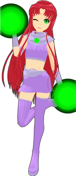 Mmd Rxnxd Starfire By Rinxneruxd - Mmd Teen Titans Starfire (305x720)