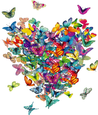 Mariposas Animadas A Color Imagui - Butterfly Heart (343x400)