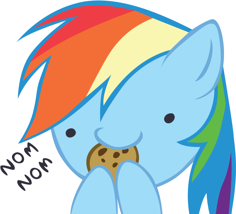 Ocarina0ftimelord, Chibi, Cookie, Cute, Dashabetes, - Rainbow Dash With Cookie (850x750)