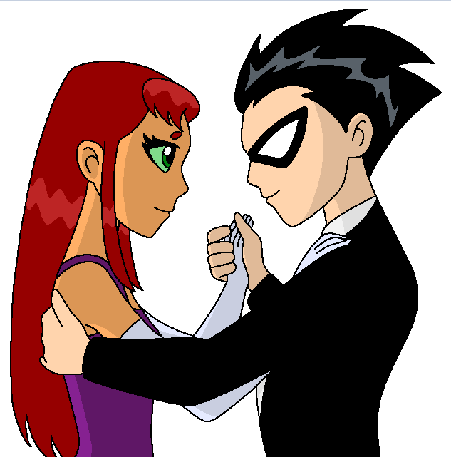 Robin And Starfire Are My Otp - Cartoon (633x641)