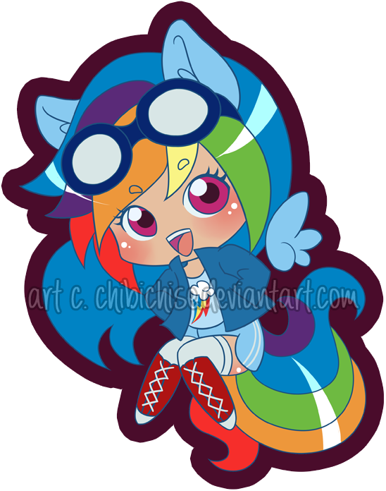Human Chibi Rainbow Dash Rainbow Dash Teeny Chibi By - Cartoon (548x696)