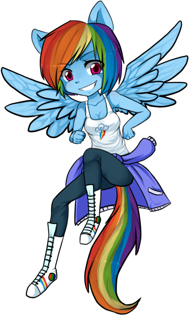 Human Chibi Rainbow Dash - Rainbow Dash (774x1032)