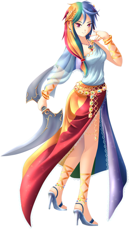 Mlp Fim Humans Rainbow Dash Colorful - Princess Rainbow Dash Human (600x800)