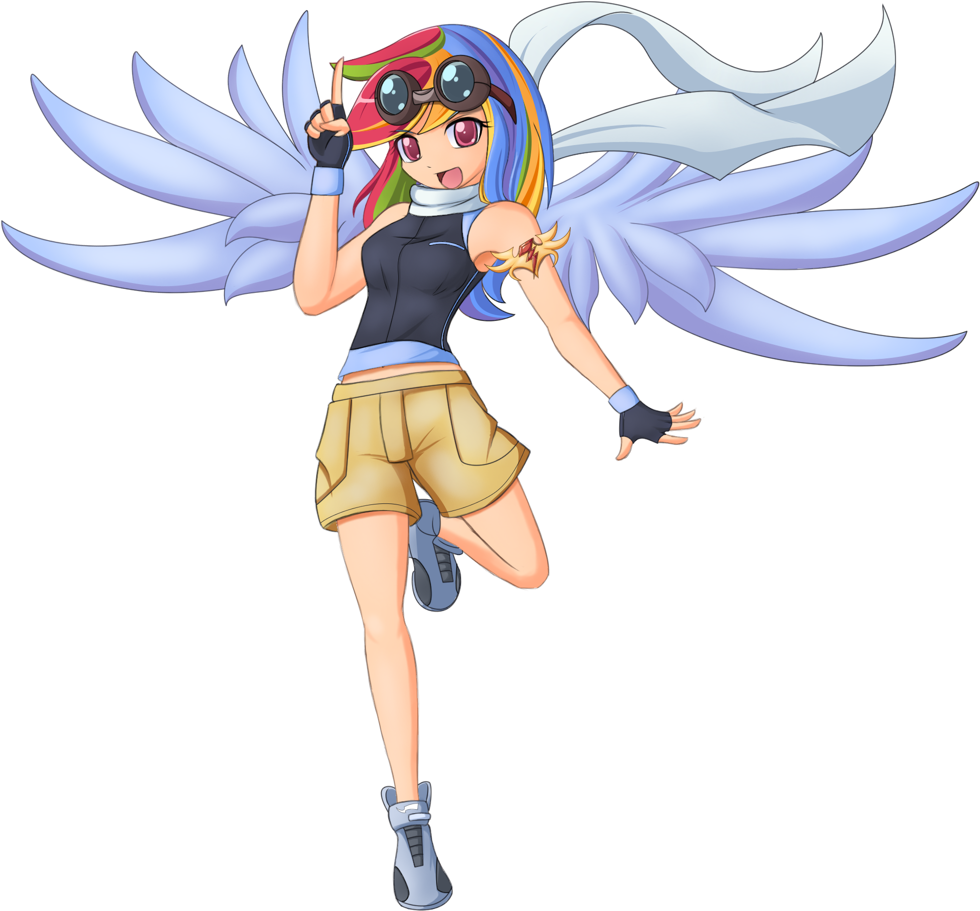 Rainbow Dash Human Anime - Rainbow Dash Is Fo Men Flask (2328x1974)