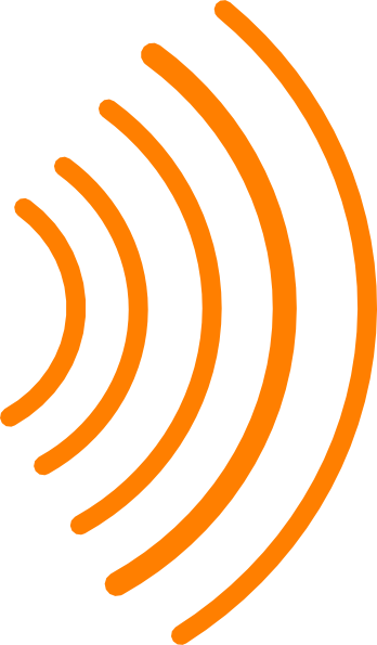 Radio Waves Orange Clip Art At Clker - Radio Waves Gif Png (348x595)